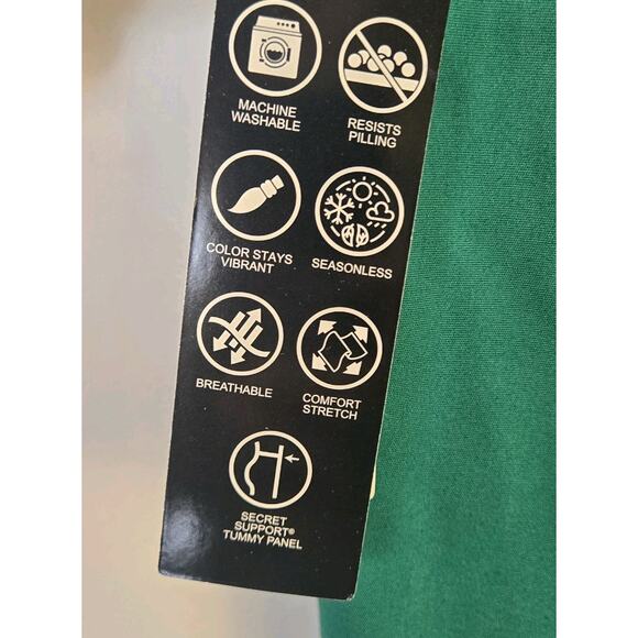 Investments Park Ave Fit Ankle Pants Elite Stretch Size 14 Green NWT Sec Support - Picture 7 of 9